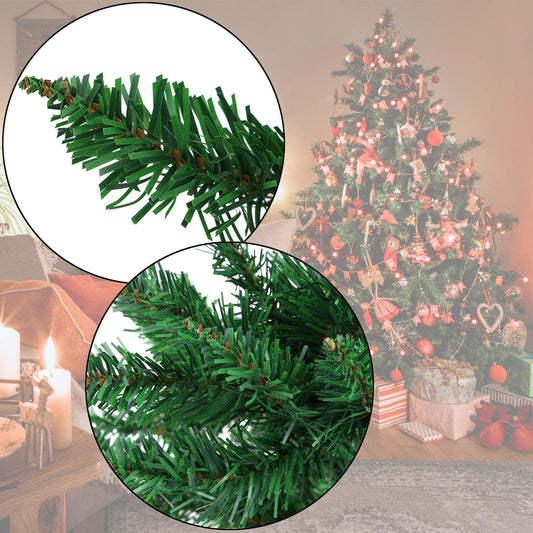 BB Sport Christmas Tree 210 cm Medium Green PVC Artificial Pine Tree Foldable Stand System