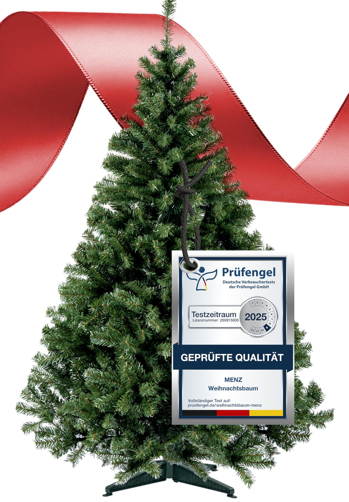 4smile artificial Christmas tree - Classic PVC tree in green, sturdy stand, quick assembly, sustainable choice for many years