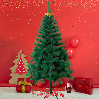 HENGMEI 180cm PVC Christmas Tree with Metal Stand approximately 500 branches Lena Christmas Decoration (Green PVC, 180cm)