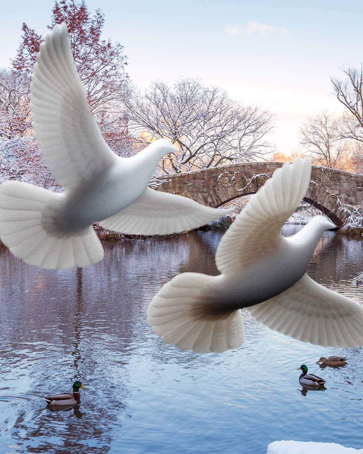 John Perry Christmas Turtle Doves, a symbol of friendship and love at Christmas. 2-piece set from the official artist of the film.