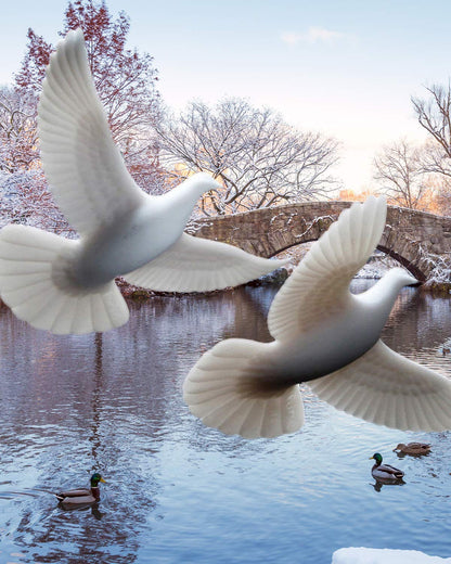 John Perry Christmas Turtle Doves, a symbol of friendship and love at Christmas. 2-piece set from the official artist of the film.