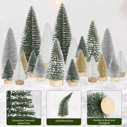 21 pieces of mini Christmas tree decor