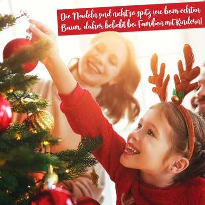 Cloudland Artificial Christmas Tree 180cm, in premium quality with wood stand - lifelike and densely filled branches - Artificial Christmas Trees