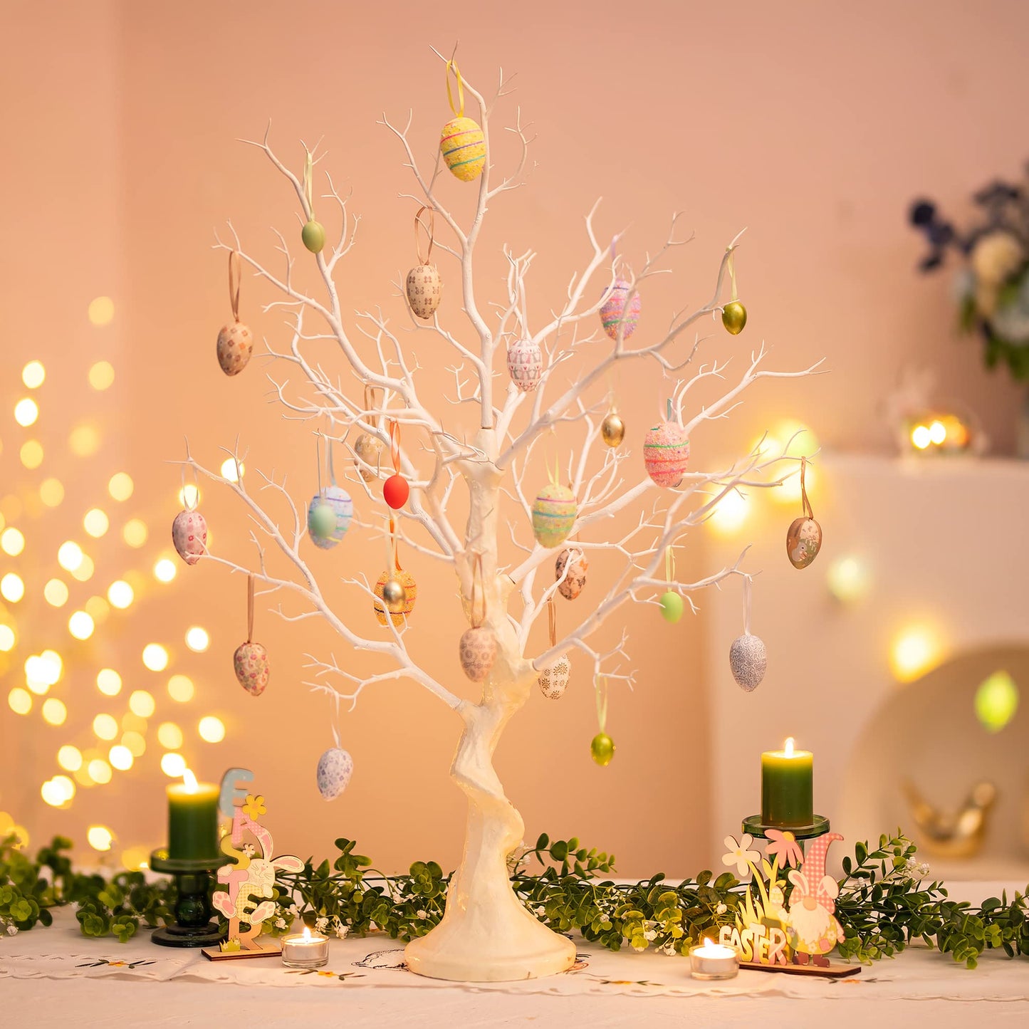 White Artificial Tree Branch Tree - 80cm High Christmas Tree for Table Decoration Tree Displays Large Easter Tree Wish Tree for Wedding Halloween Birthday Christmas Home Decoration