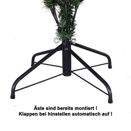 RS Trade HXT 15013 Snow Tree 150 cm artificial Christmas tree with snow and cones (Ø approx. 96 cm), approx. 760 tips, flame retardant, quick assembly folding system, incl. Christmas tree stand