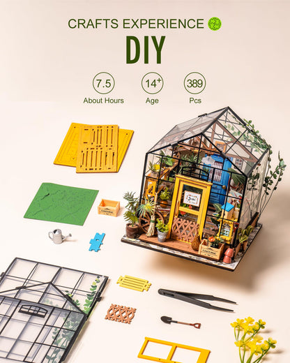 Rolife DIY Wooden Dollhouse Kit Miniature Dollhouse Model Kits Birthday Gifts for Teens and Adults.