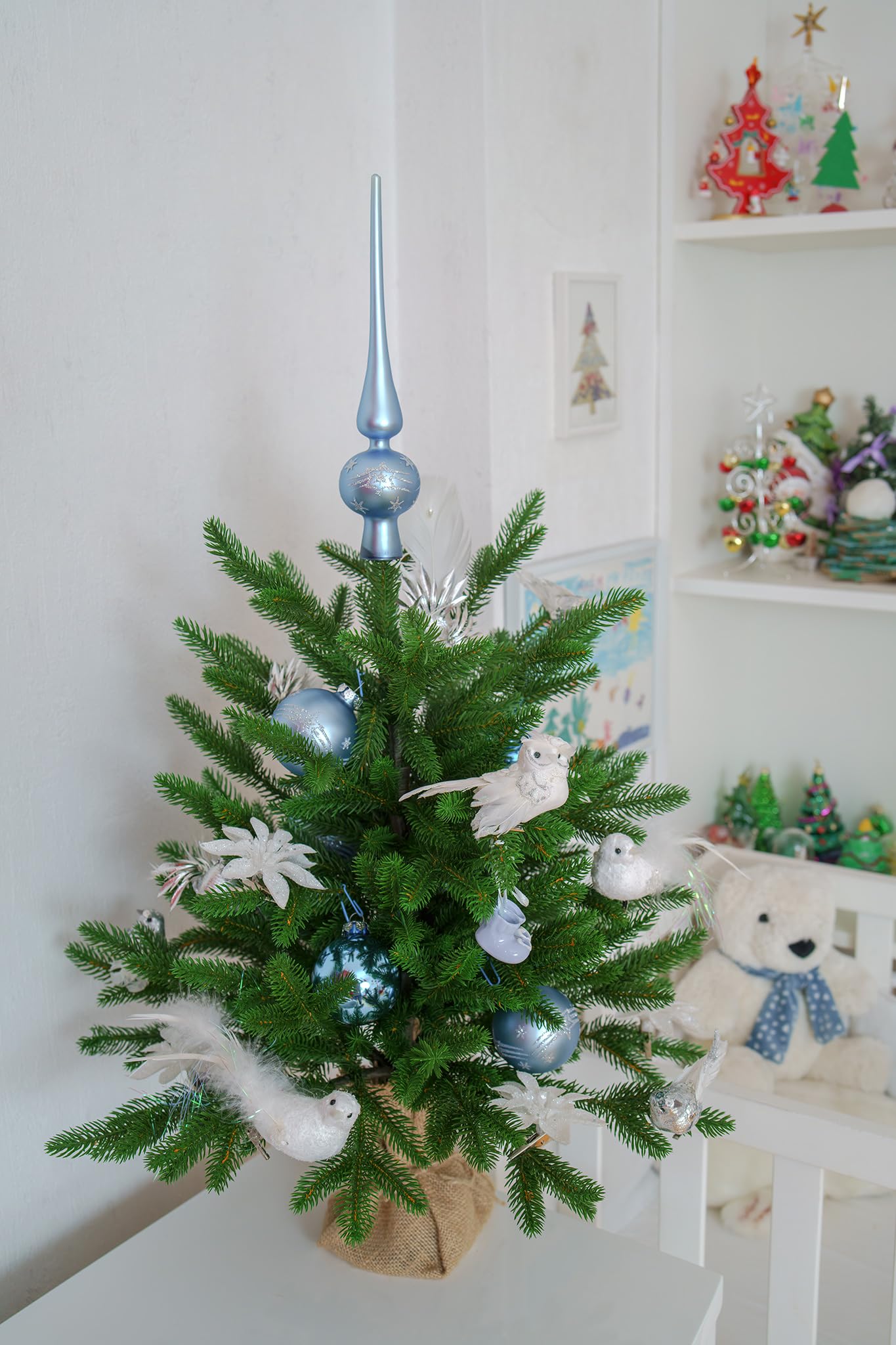 EveXmas- Onyx -65cm- High-quality artificial small Christmas tree – Easy to assemble Beautiful tree tips made of 100% PE injection moulding - Very natural looking tree