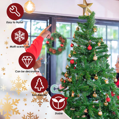 CCLIFE Artificial Christmas Tree Nordmann Fir, Small Pine Tree, PE Injection Molded