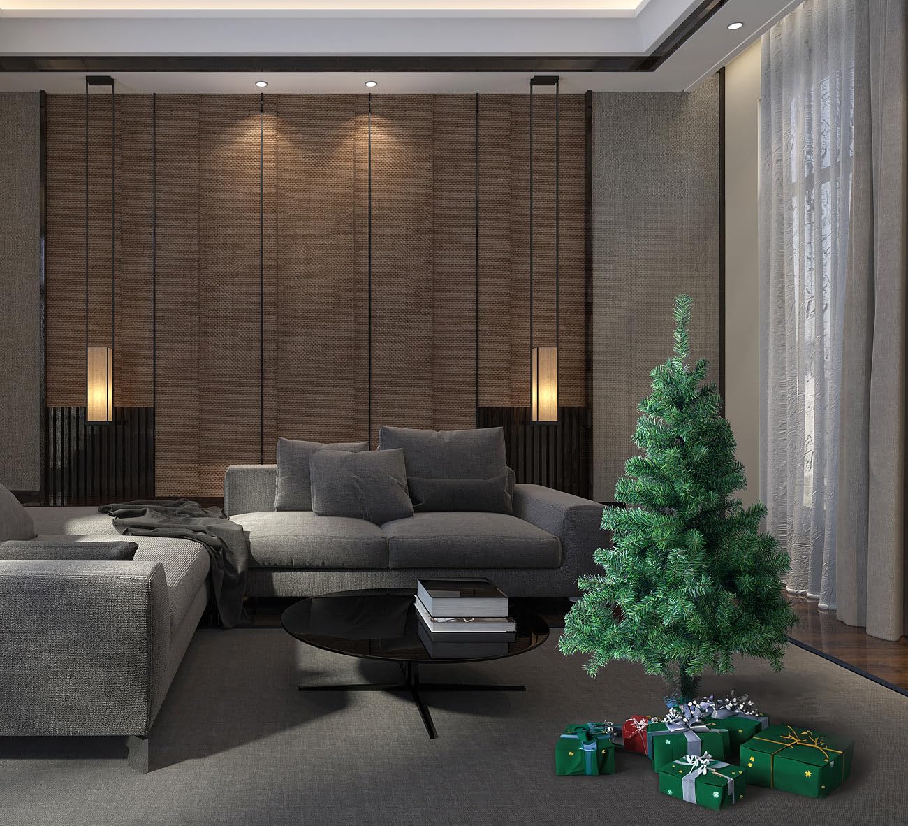 infactory Christmas tree: Artificial Christmas tree, 120 cm, 250 tips, with stand (Artificial Christmas tree, Assemble fir tree, Christmas ornament)