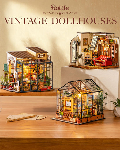 Rolife DIY wooden dollhouse kit miniature dollhouse model kits birthday gifts for teens and adults.