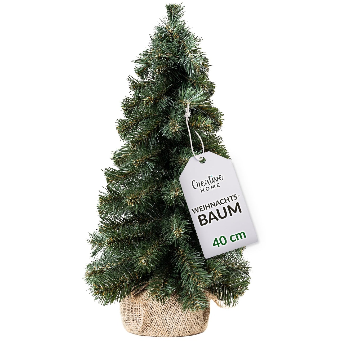 Creative Home Small Artificial Christmas Tree | 40 cm | Artificial Christmas Tree Decor | Table, Windowsill, Office Christmas Tree | Indoor, Outdoor | Gift for Christmas Decoration Ornament