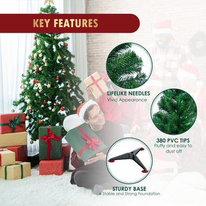 CCLIFE Artificial Christmas Tree Nordmann Fir, Small Pine Tree, PE Injection Molded