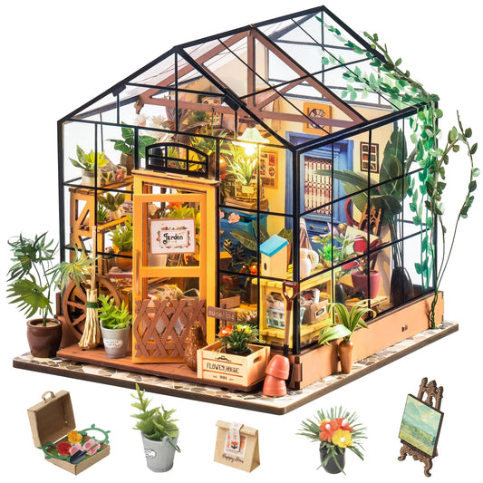 Rolife DIY Wooden Dollhouse Kit Miniature Dollhouse Model Kits Birthday Gifts for Teens and Adults.