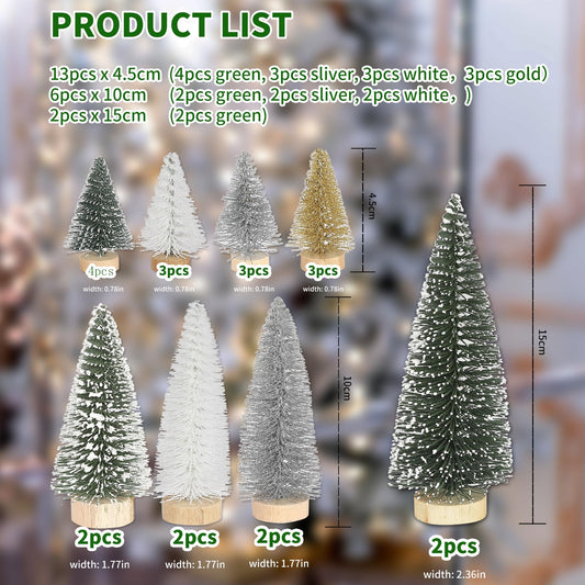 21 pieces of mini Christmas tree decor