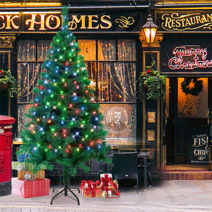 HENGMEI 180cm PVC Christmas Tree with Metal Stand approximately 500 branches Lena Christmas Decoration (Green PVC, 180cm)