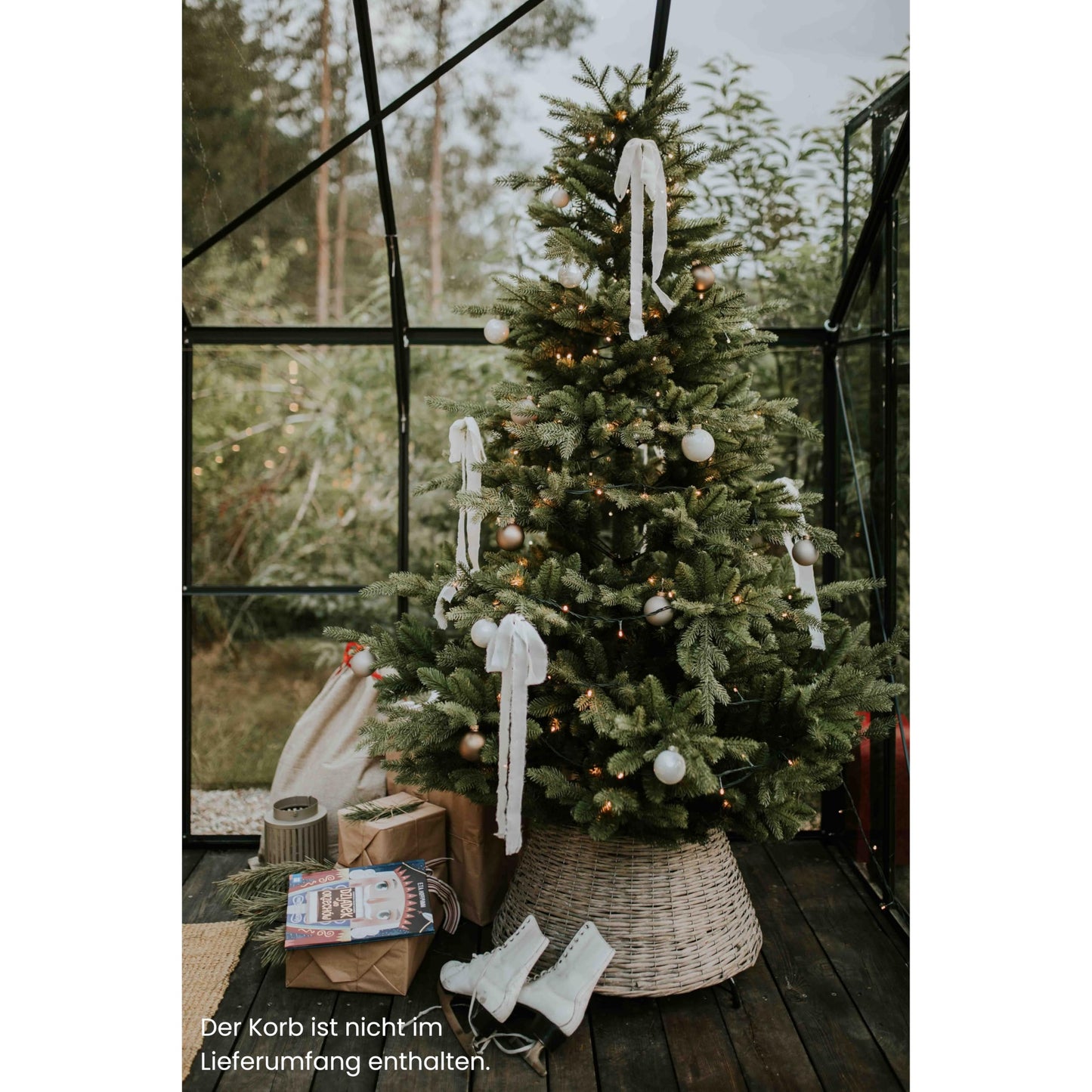 TreesHouse - Artificial Christmas Tree I Wooden Stand I Pine Tree I Branches Imitate Real Tree I Perfect Color I Dense Needles I Made in the EU