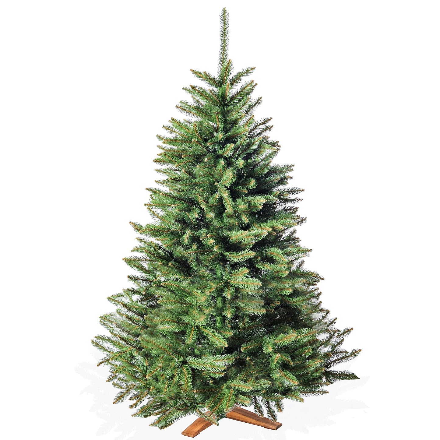 Cloudland Artificial Christmas Tree 180cm, in premium quality with wood stand - lifelike and densely filled branches - Artificial Christmas Trees