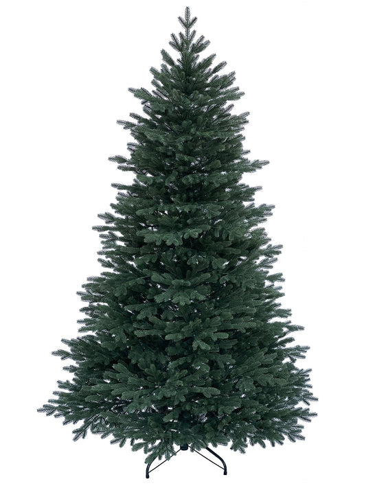 RS Trade HXT 1418 Premium Nordmann Fir 100% Injection Molded 150 cm Artificial Christmas Tree (Ø approx. 106 cm) with approx. 2375 tips, flame retardant, quick assembly folding system, including Christmas tree stand.