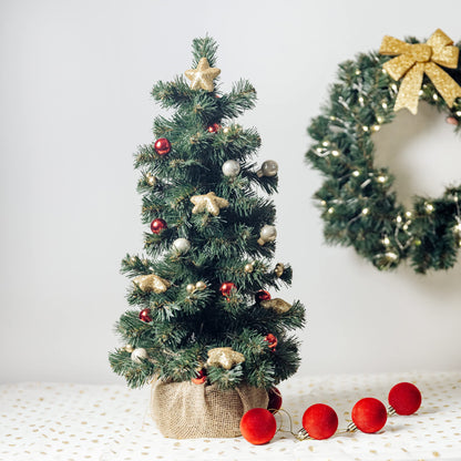 Creative Home Small Artificial Christmas Tree | 40 cm | Artificial Christmas Tree Decor | Table, Windowsill, Office Christmas Tree | Indoor, Outdoor | Gift for Christmas Decoration Ornament