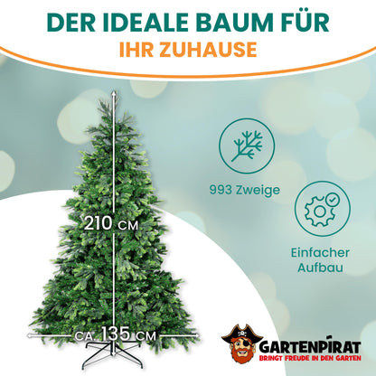 Garden Pirate Artificial Christmas Tree BonTree Fir 210 cm Artificial Christmas Tree