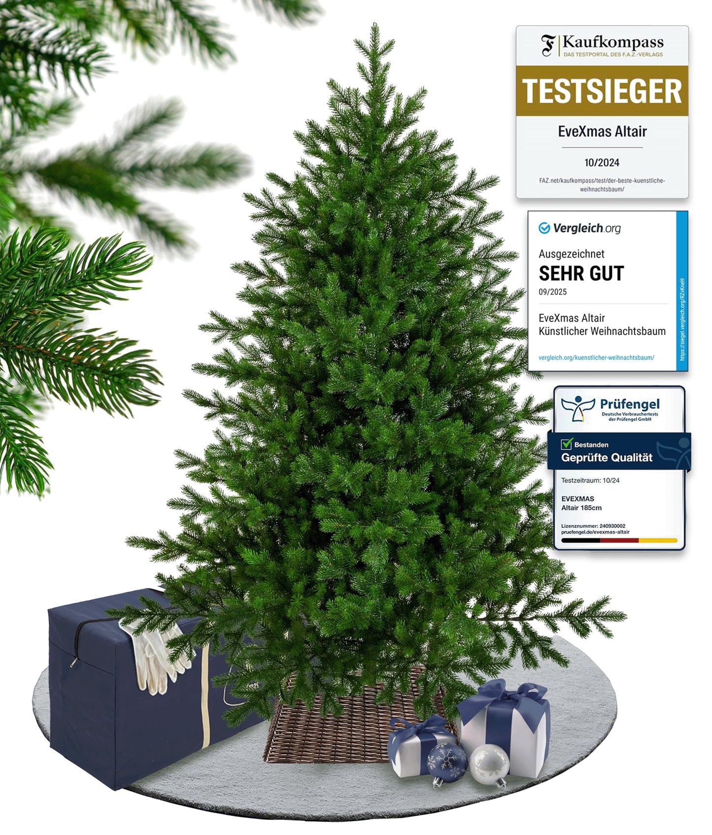 Altair Series artificial Christmas tree made from 100% die-cast.