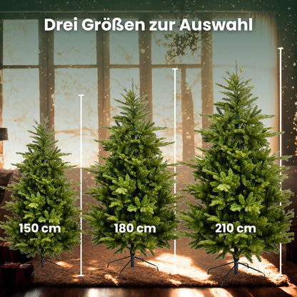 TreesHouse - Artificial Christmas Tree I Wooden Stand I Pine Tree I Branches Imitate Real Tree I Perfect Color I Dense Needles I Made in the EU