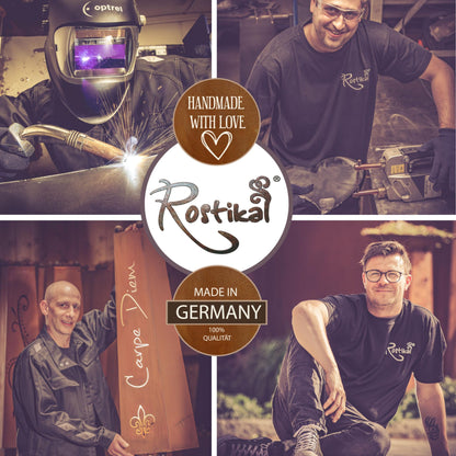 Rustic 5 piece set Rust Decor Flame Rusty 16.5 cm big Rusty Christmas decoration Candle Advent Candle flame for sticking Rustic look